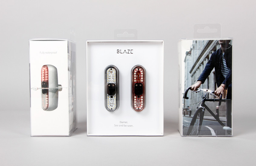 Blaze - Bike Light Set — Clean and simple packaging for the high performance Burner bike lights.