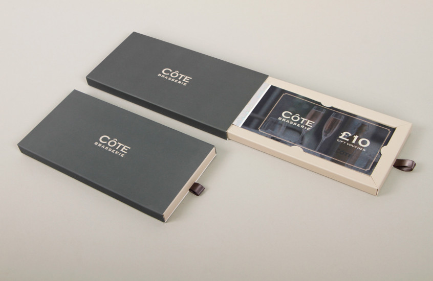 Cote - Gift Vouchers — Gift voucher packaging.