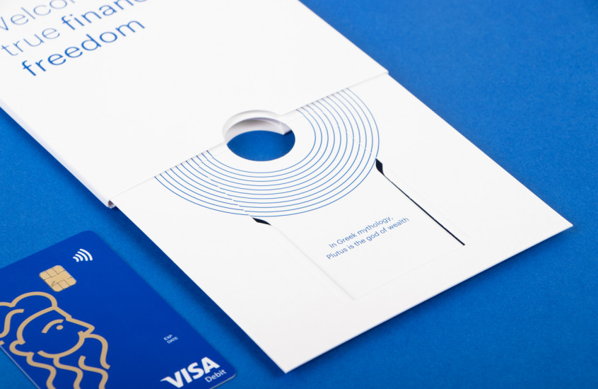 Plutus - Bank Card — A paired back design to give brand focus