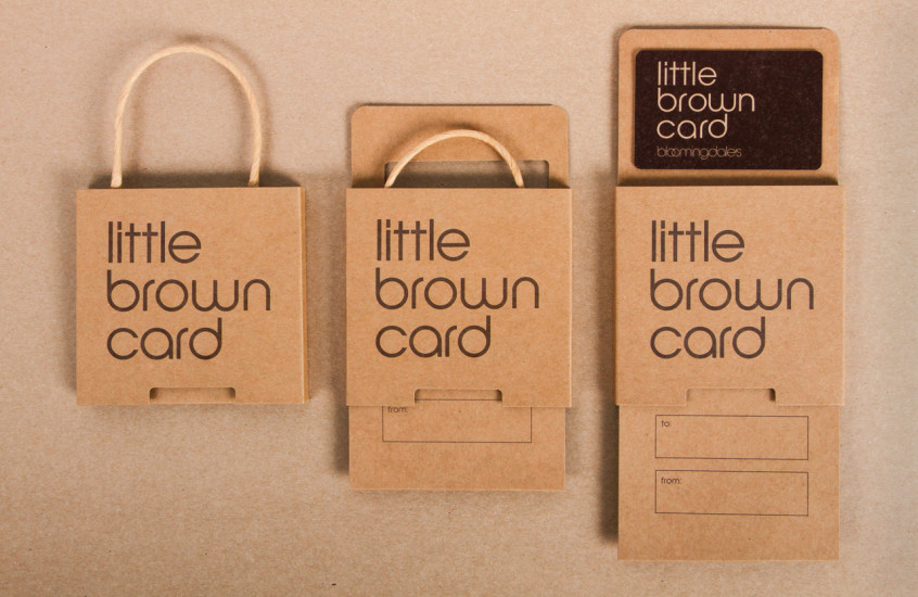 Bloomingdales - Little Brown Card — Our design for Bloomingdales is now a core part of the 'little brown' range. Extending the Brand from product to giftcard enhances the exchange experience, creating added value and building on brand loyalty.