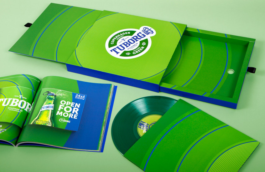 Tuborg - Promotional Vinyl — Promotional packaging for a 12